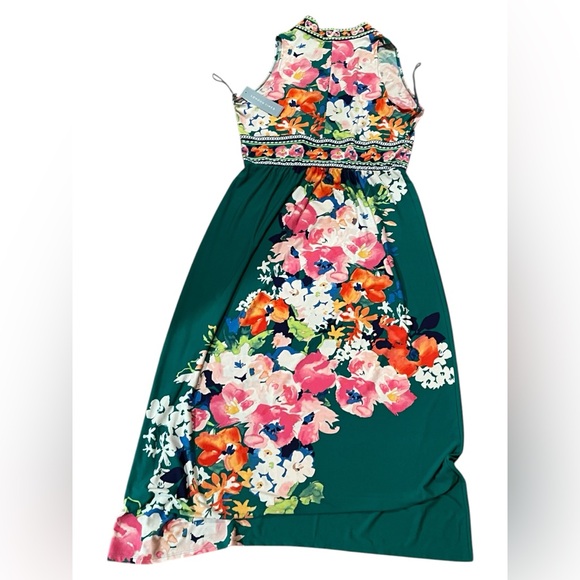 London Times Sleeveless V-Neck Maxi Pull On Dress! NWT 🔥 SIZE 16 - Picture 11 of 15